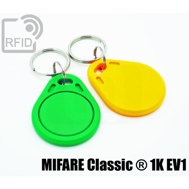KY01C08 Flat RFID tag keyfob Mifare Classic ® 1K Ev1 thumbnail