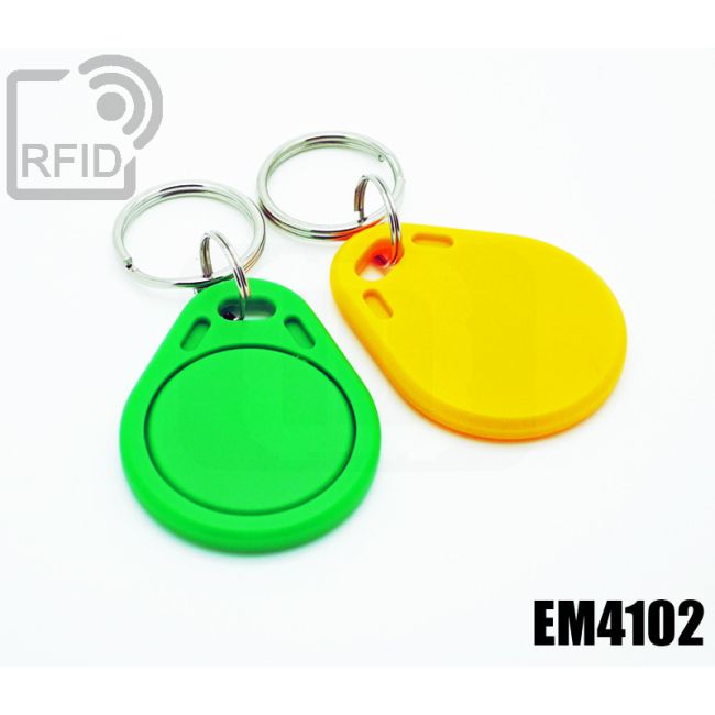 KY01C17 Flat RFID tag keyfob EM4102 thumbnail