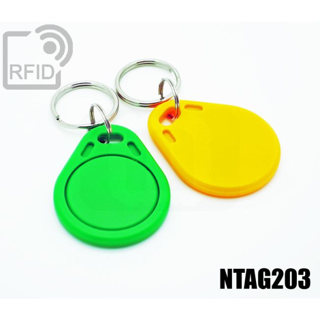 KY01C35 Flat RFID tag keyfob NFC Ntag203 thumbnail