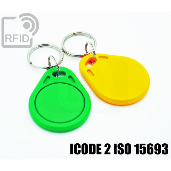 KY01C51 Flat RFID tag keyfob ICode 2 iso 15693 thumbnail