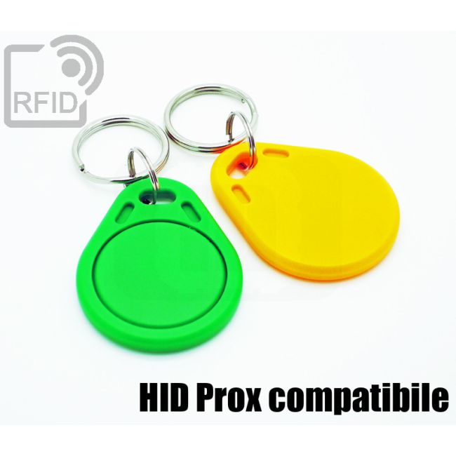 KY01C76 Flat RFID tag keyfob HID Prox compatibile thumbnail