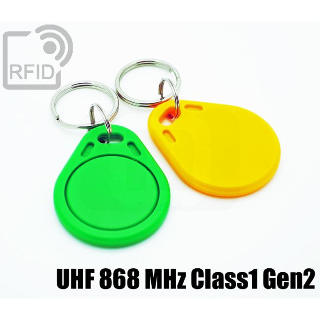 KY01C81 Flat RFID tag keyfob UHF 868 MHz Class1 Gen2 thumbnail