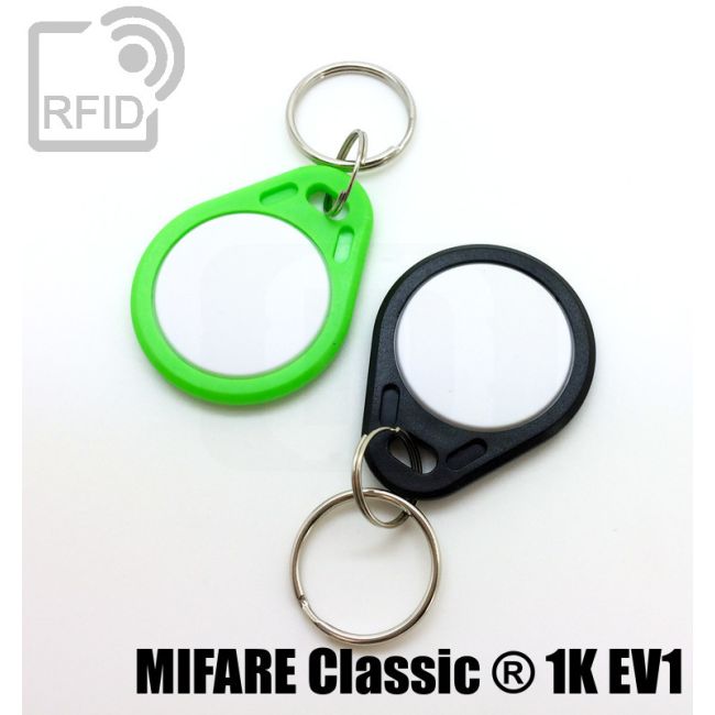 KY02C08 Two-tone flat RFID keyfob Mifare Classic ® 1K Ev1 thumbnail
