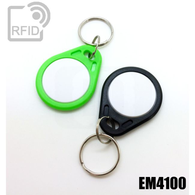 KY02C16 Two-tone flat RFID keyfob EM4100 thumbnail