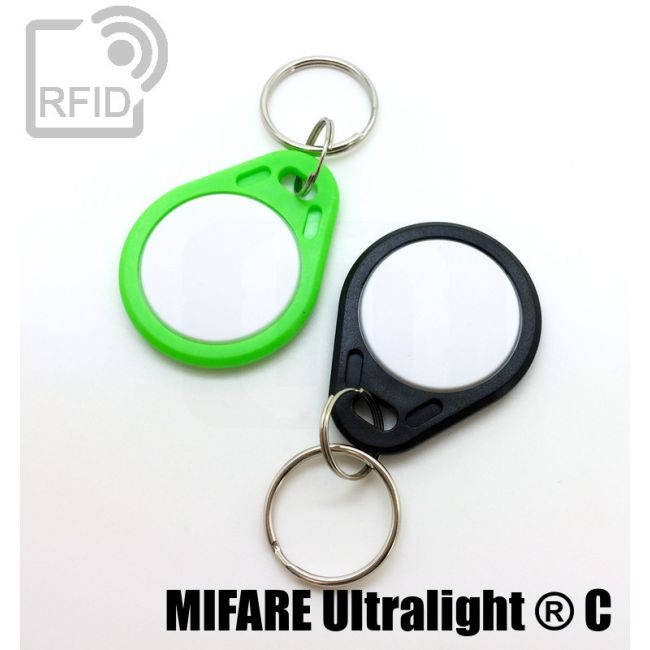 KY02C47 Two-tone flat RFID keyfob NFC Mifare Ultralight ® C thumbnail