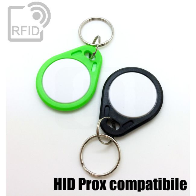 KY02C76 Two-tone flat RFID keyfob HID Prox compatibile thumbnail