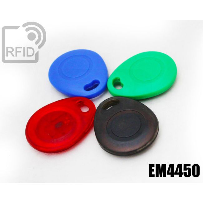 KY03C03 Rounded RFID tag keyfob EM4450 thumbnail