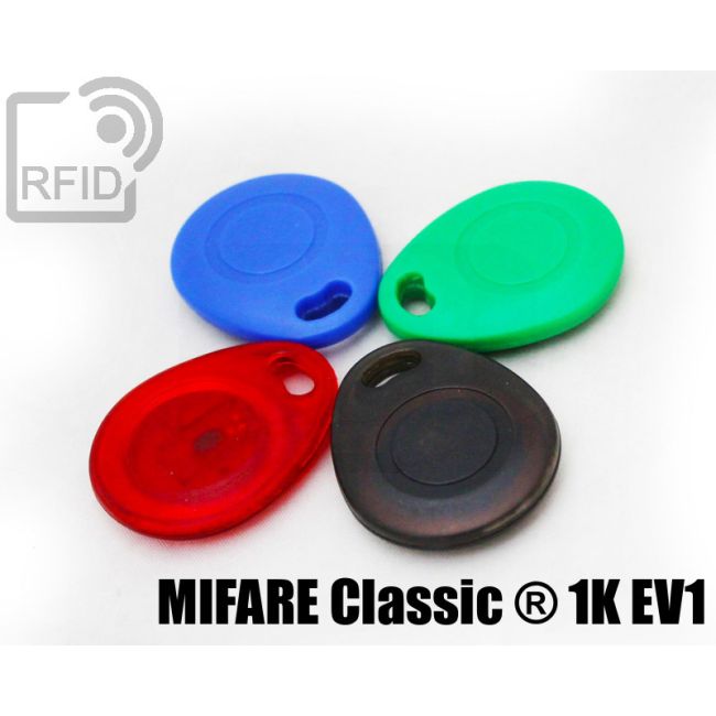 KY03C08 Rounded RFID tag keyfob Mifare Classic ® 1K Ev1 thumbnail