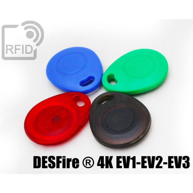 KY03C10 Rounded RFID tag keyfob NFC Desfire ® 4K Ev1-Ev2-Ev3 thumbnail