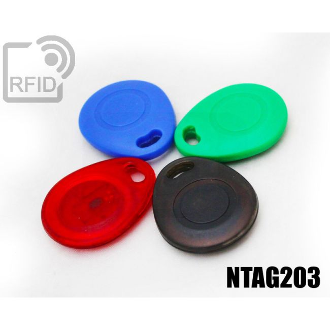 KY03C35 Rounded RFID tag keyfob NFC Ntag203 thumbnail