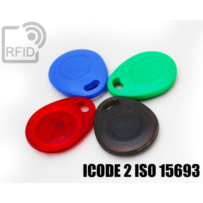 KY03C51 Rounded RFID tag keyfob ICode 2 iso 15693 thumbnail