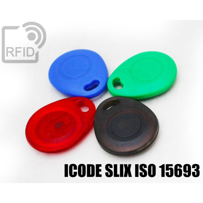 KY03C53 Rounded RFID tag keyfob ICode SLIX iso 15693 thumbnail