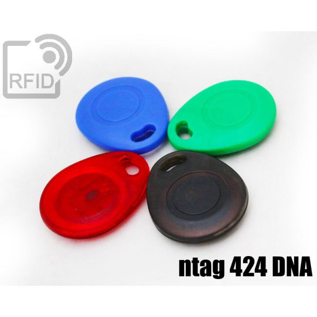 KY03C88 Llavero con etiqueta RFID redondeada NFC ntag 424 DNA