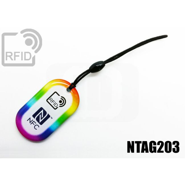 KY04C35 Oval RFID keyfob NFC Ntag203 thumbnail