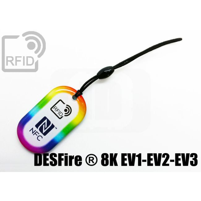 KY04C50 Oval RFID keyfob NFC Desfire ® 8K EV1-EV2-EV3 thumbnail