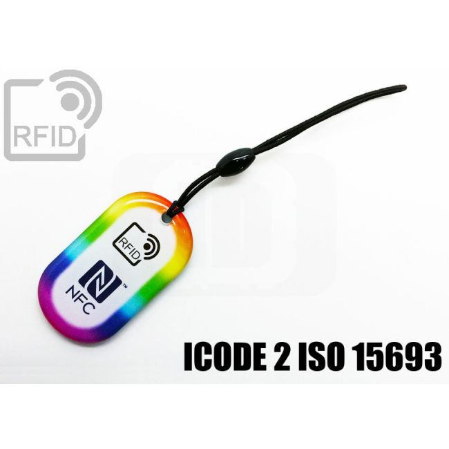 KY04C51 Oval RFID keyfob ICode 2 iso 15693 thumbnail