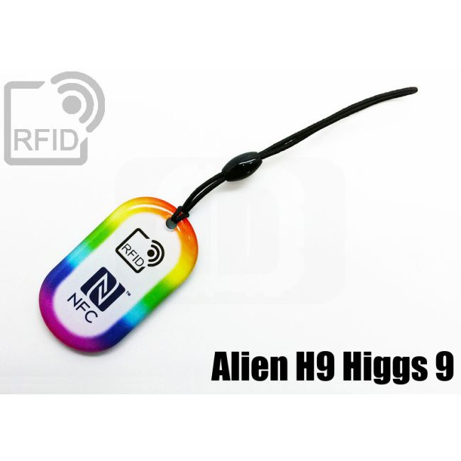KY04C63 Oval RFID keyfob Alien H9 Higgs 9 thumbnail
