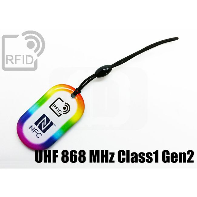 KY04C81 Oval RFID keyfob UHF 868 MHz Class1 Gen2 thumbnail