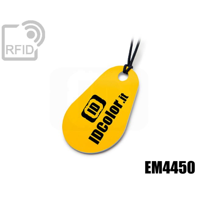 KY05C03 Drop-shaped RFID tag keyfob EM4450 thumbnail