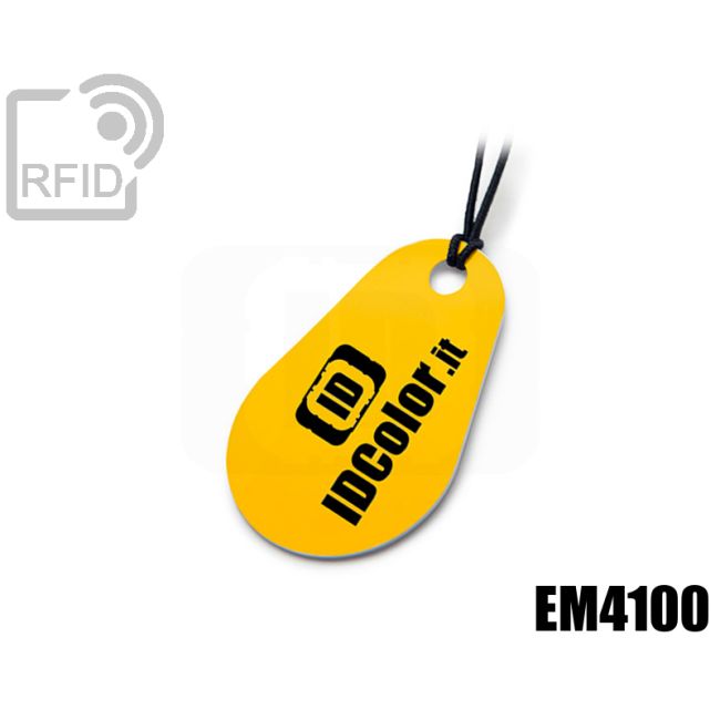 KY05C16 Drop-shaped RFID tag keyfob EM4100 thumbnail