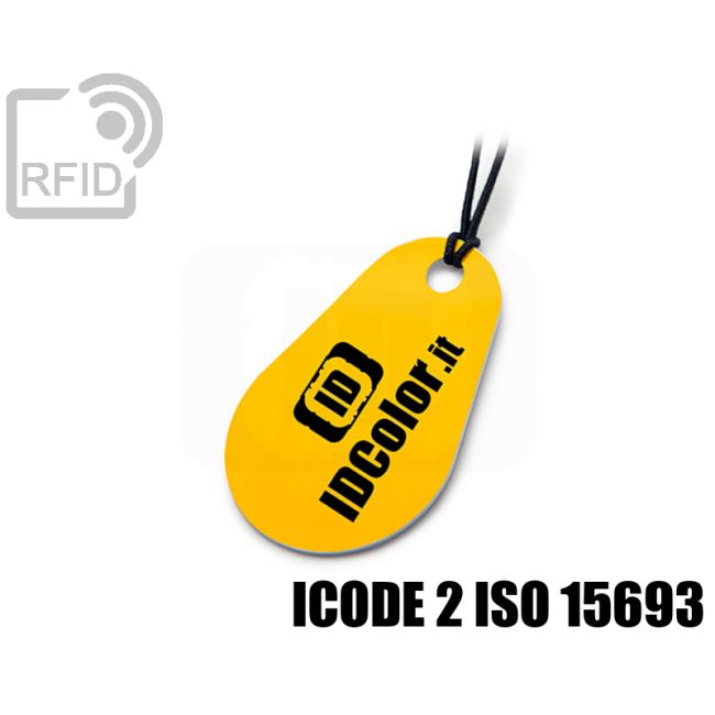 KY05C51 Drop-shaped RFID tag keyfob ICode 2 iso 15693 thumbnail