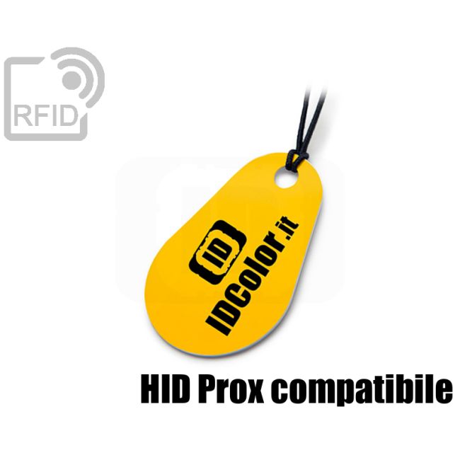 KY05C76 Drop-shaped RFID tag keyfob HID Prox compatibile thumbnail