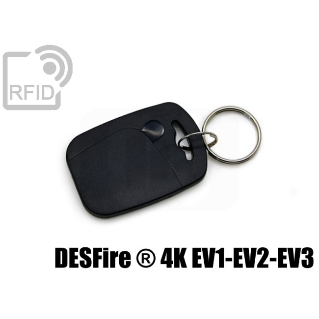 KY07C10 Rectangular RFID tag keyfob NFC Desfire ® 4K Ev1-Ev2-Ev3 thumbnail