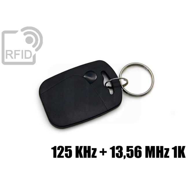 KY08D01 RFID tag keyfob ABS dual chip 125 KHz + 13