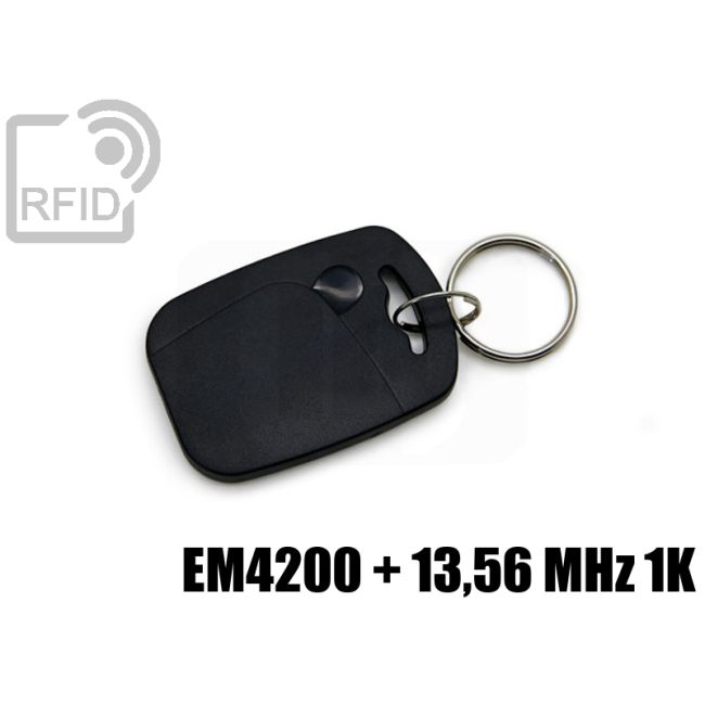KY08D06 RFID tag keyfob ABS dual chip EM4200 + 13