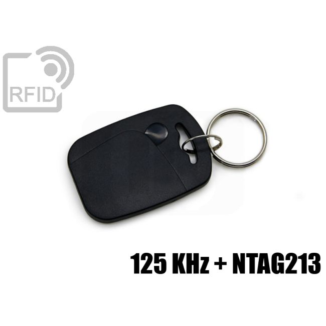 KY08D27 RFID tag keyfob ABS dual chip NFC 125 KHz + ntag213 thumbnail