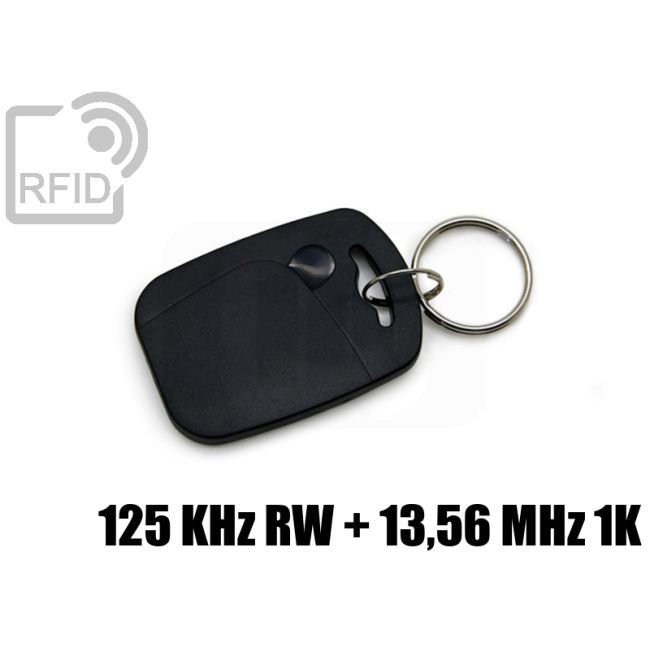 KY08D30 RFID tag keyfob ABS dual chip 125 KHz RW + 13