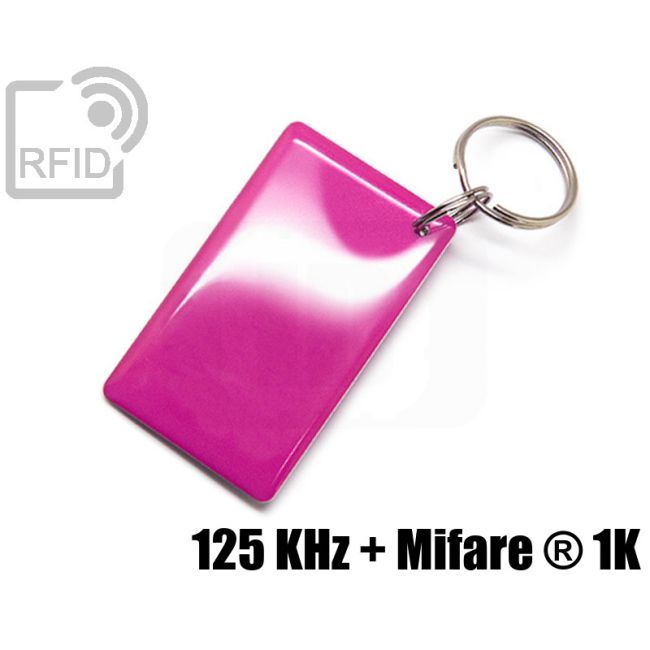 KY09D02 Large RFID tag keyfob dual chip 125 KHz + Mifare ® 1K thumbnail
