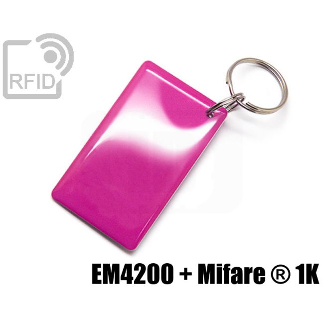 KY09D07 Large RFID tag keyfob dual chip EM4200 + Mifare ® 1K thumbnail