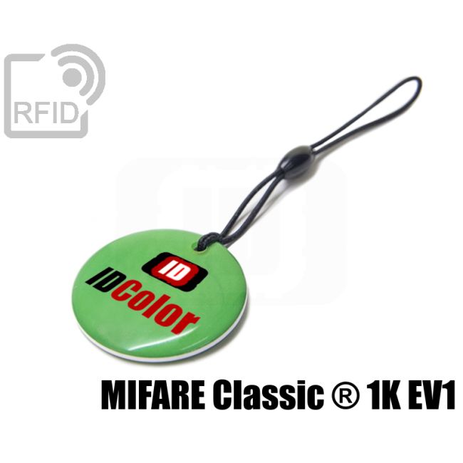 KY12C08 Circular RFID tag keyfob Mifare Classic ® 1K Ev1 thumbnail