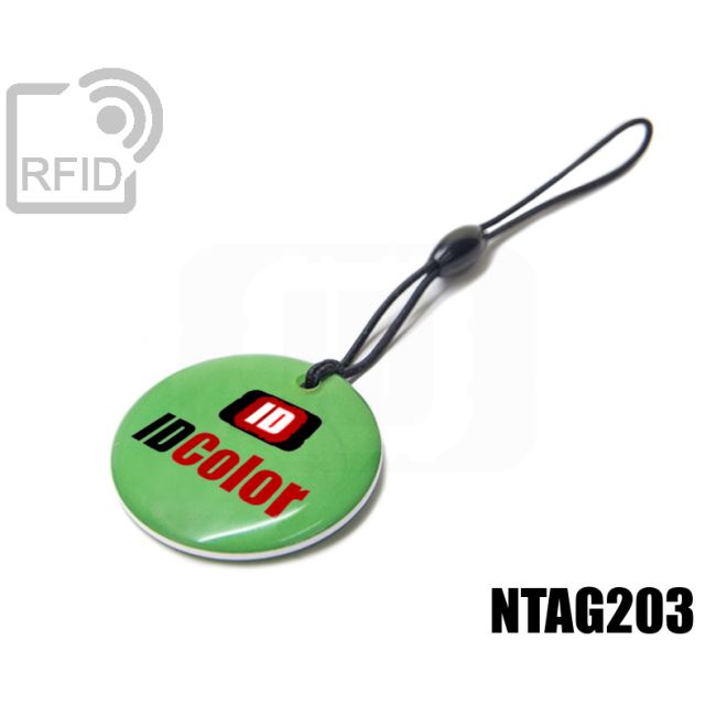 KY12C35 Circular RFID tag keyfob NFC Ntag203 thumbnail