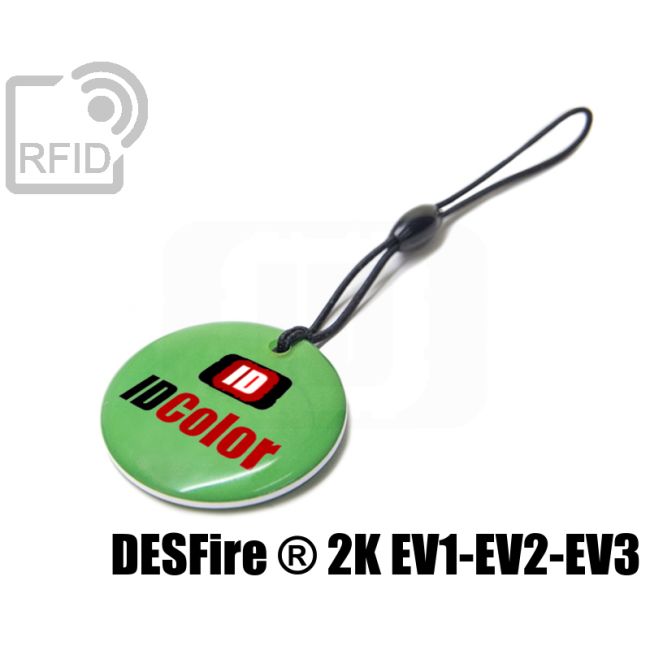 KY12C44 Circular RFID tag keyfob NFC Desfire ® 2K EV1-EV2-EV3 thumbnail