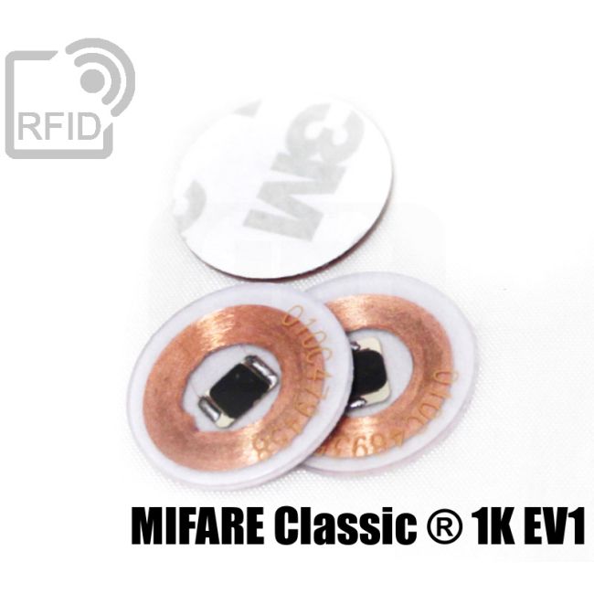 TR01C08 Transparent RFID adhesive discs Mifare Classic ® 1K Ev1 thumbnail