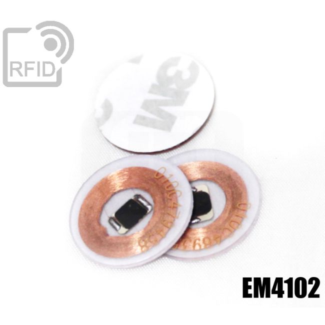 TR01C17 Transparent RFID adhesive discs EM4102 thumbnail