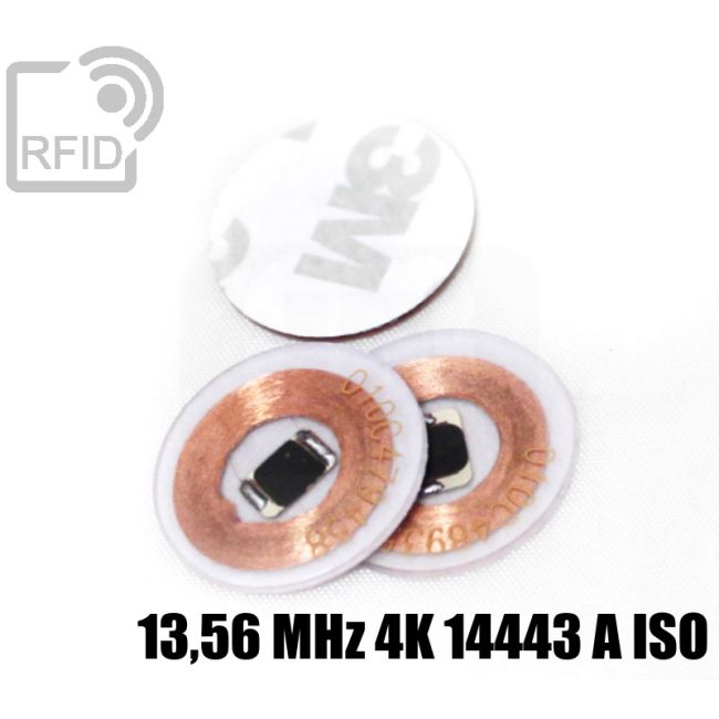 TR01C45 Transparent RFID adhesive discs 13