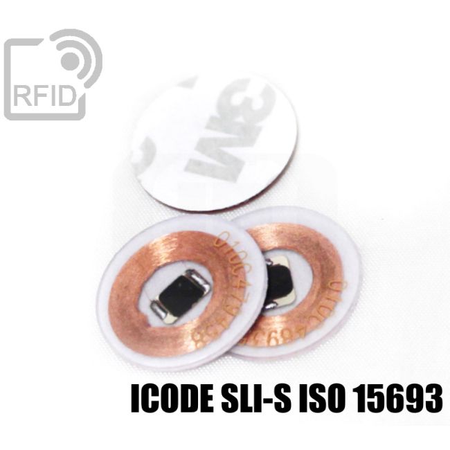 TR01C52 Transparent RFID adhesive discs ICode SLI-S iso 15693 thumbnail
