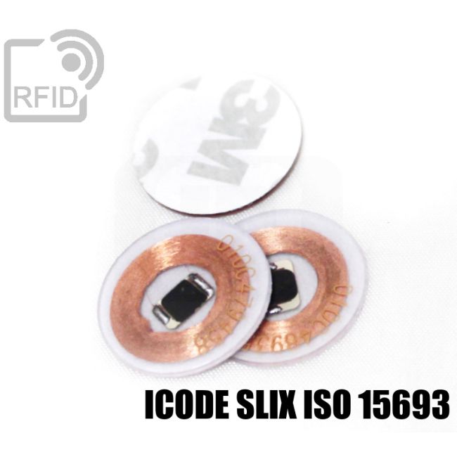 TR01C53 Transparent RFID adhesive discs ICode SLIX iso 15693 thumbnail