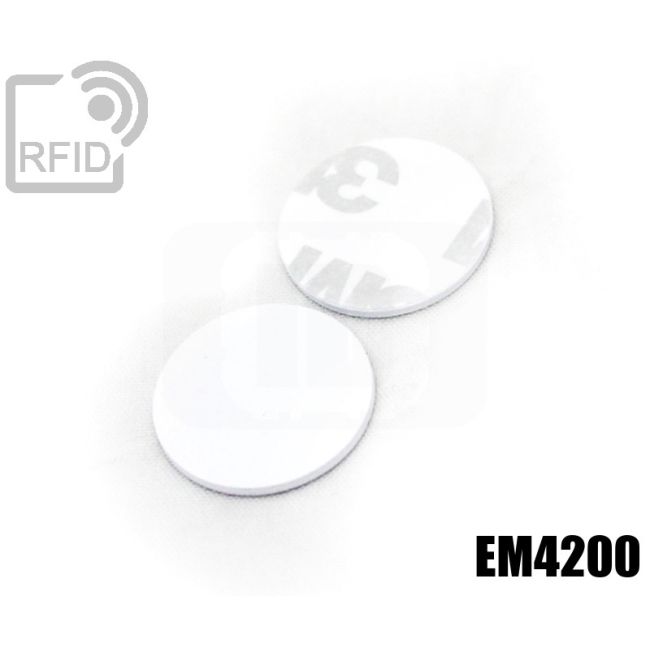 TR02C02 PVC RFID adhesive discs EM4200 thumbnail