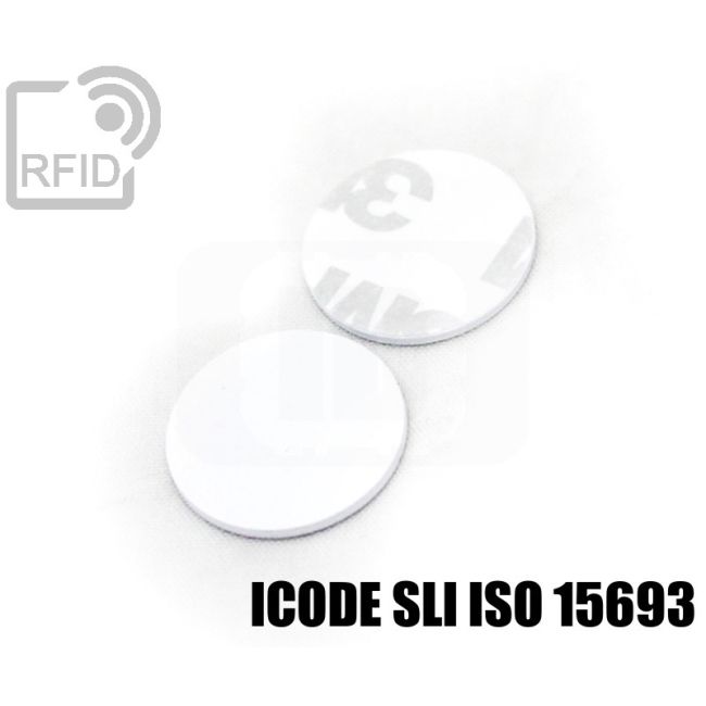 TR02C11 PVC RFID adhesive discs NFC ICode SLI iso 15693 thumbnail