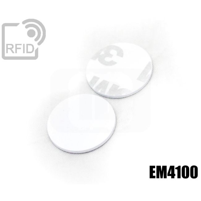 TR02C16 PVC RFID adhesive discs EM4100 thumbnail