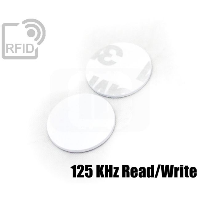TR02C18 PVC RFID adhesive discs 125 KHz Read/Write thumbnail
