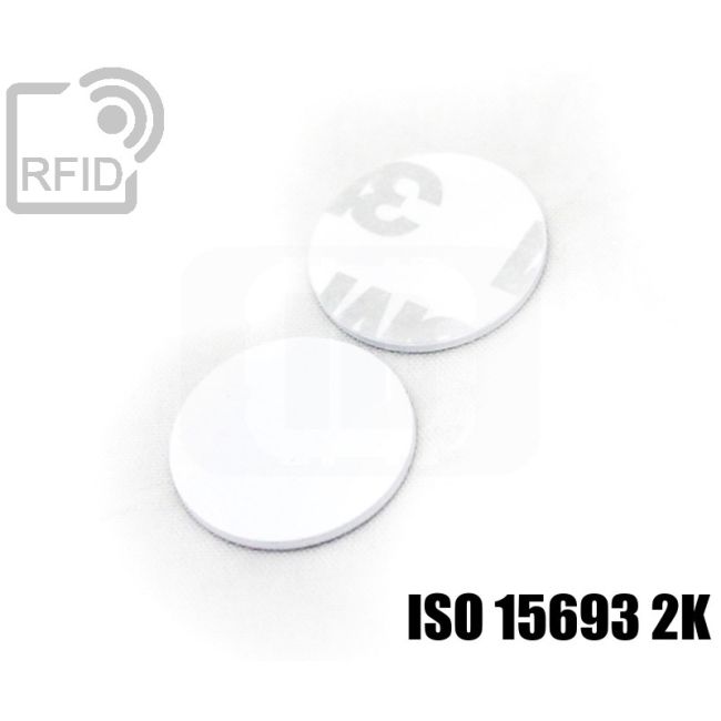 TR02C24 PVC RFID adhesive discs NFC ISO 15693 2K swatch
