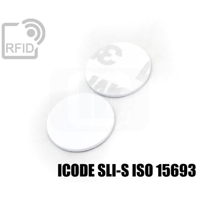 TR02C52 PVC RFID adhesive discs ICode SLI-S iso 15693 thumbnail