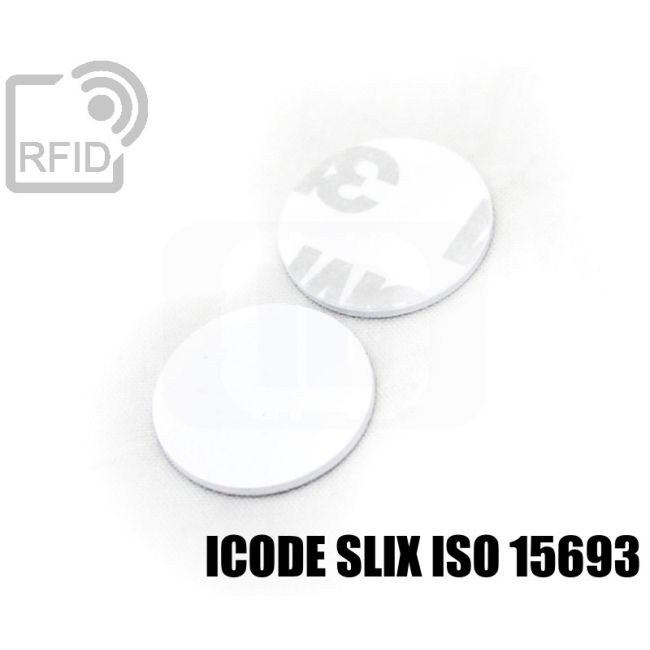 TR02C53 PVC RFID adhesive discs ICode SLIX iso 15693 thumbnail
