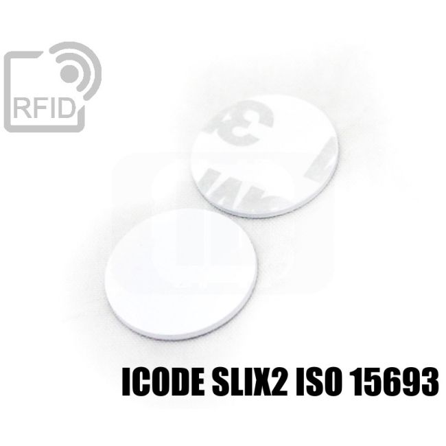 TR02C85 PVC RFID adhesive discs NFC ICode SLIX2 iso 15693 thumbnail