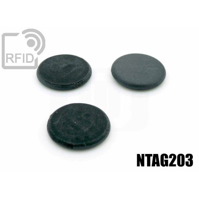 TR03C35 Dischi RFID fibra vetro NFC Ntag203 swatch